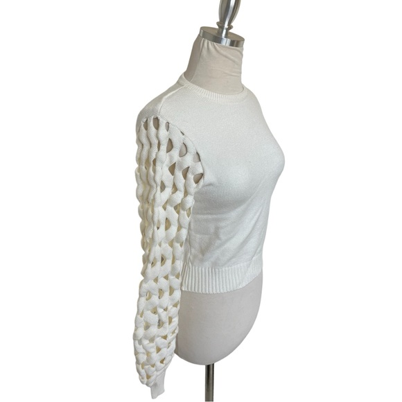 MARIA PAVAN SOFT WINTER WHITE KNIT TOP XS - Picture 5 of 11